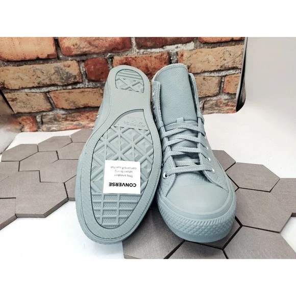 Converse Chuck CTAS Hi Leather Mountain Teal Mint Monochromatic Mens Sz 13 - Picture 10 of 16